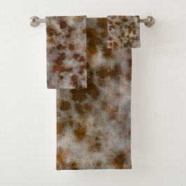 Abstrakter Rostmor Badhandtuch Set