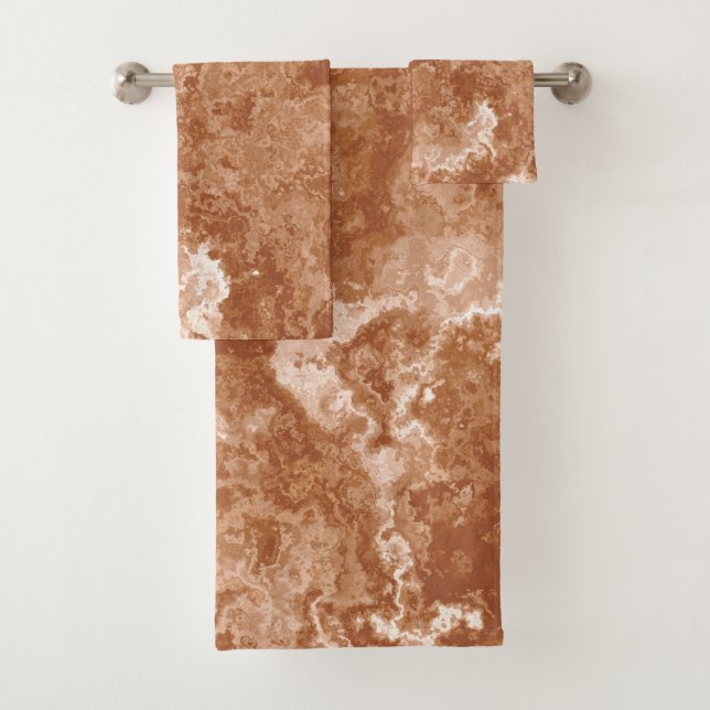 Abstrakter Rostmor Badhandtuch Set (Insitu)