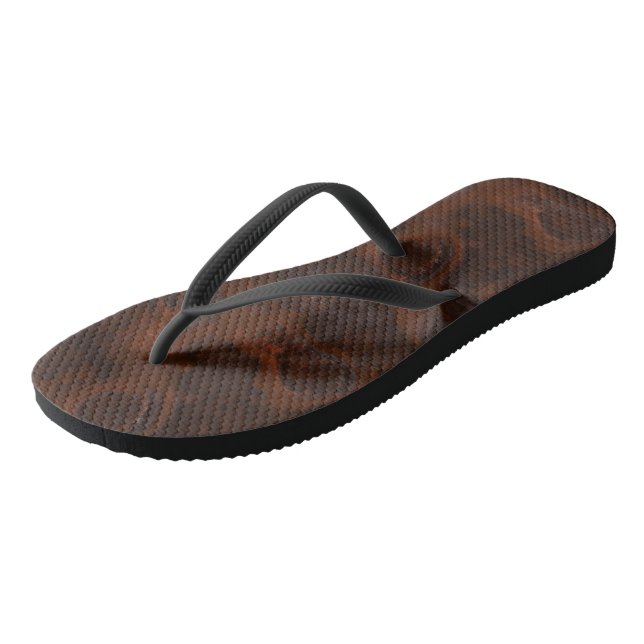 Abstrakter Rostmor Flip Flops (Schrägansicht)