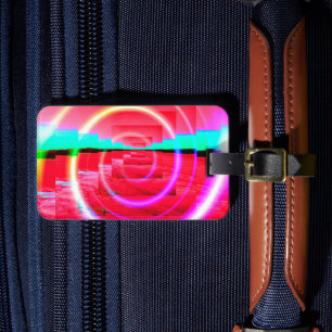 Abstrakter roter Gepäckträger Gepäckanhänger