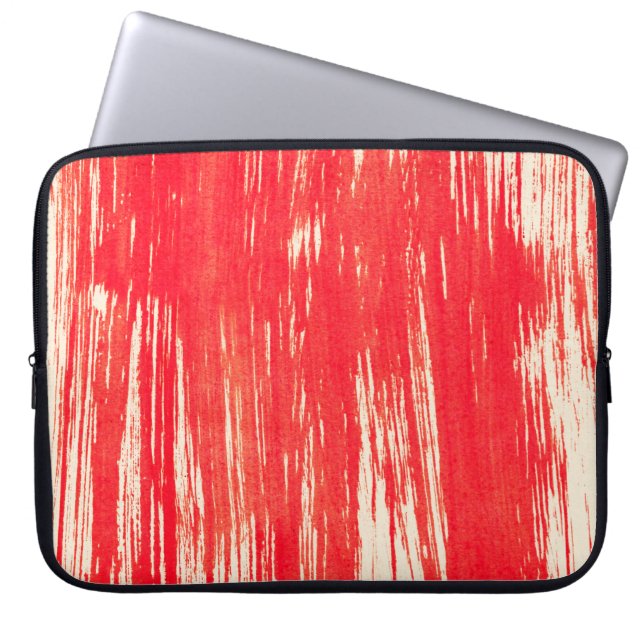 Abstrakter roter Hintergrund in Aquarellfarben Laptopschutzhülle (Vorderseite)