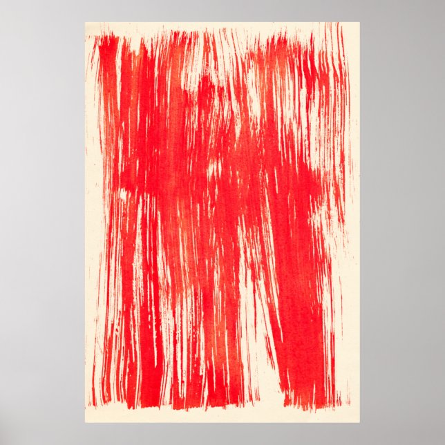 Abstrakter roter Hintergrund in Aquarellfarben Poster (Vorne)