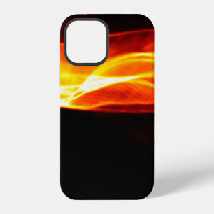 Abstrakter roter Rauch Feuer über schwarzem Hinter iPhone 12 Hülle
