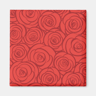 Abstrakter roter Rosen Hintergrund Magnet