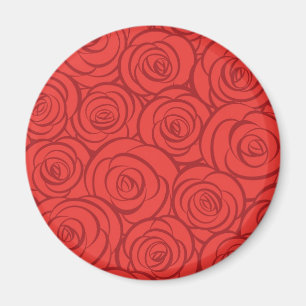 Abstrakter roter Rosen Hintergrund Magnet