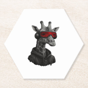 Abstrakter roter und schwarzer Giraffen Classic T- Untersetzer