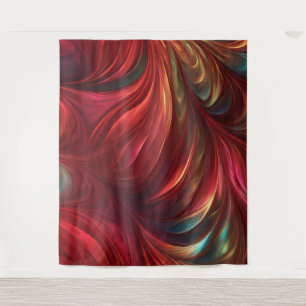 Abstrakter Rotwirbel Wandteppich