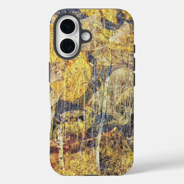 Abstrakter Rückgang iPhone 16 Hülle (Rückseite)