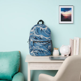 Abstrakter Rucksack für Meereswellen