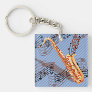 Abstrakter Saxophone-Schlüsselanhänger Schlüsselanhänger