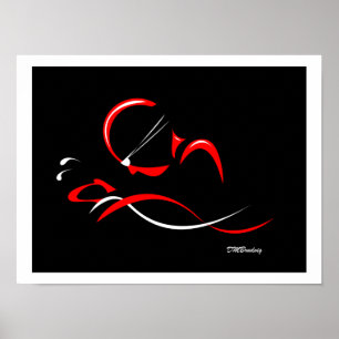 Abstrakter Schlaganfall 12 Poster