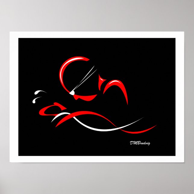 Abstrakter Schlaganfall 12 Poster (Vorne)