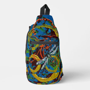 abstrakter Schleppkrug Crossbody Bag