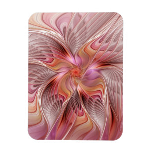Abstrakter Schmetterling Bunte Fantasy-Fraktal-Kun Magnet