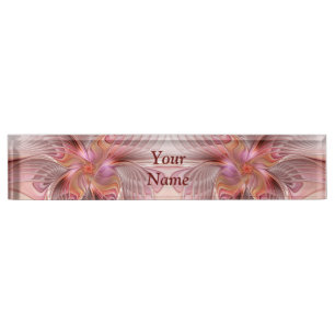 Abstrakter Schmetterling Bunte Fantasy Fraktal Tex Namensplakette