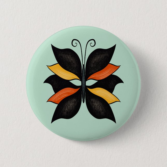 Abstrakter Schmetterling Button (Vorderseite)