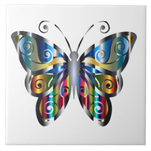 Abstrakter Schmetterling Fliese