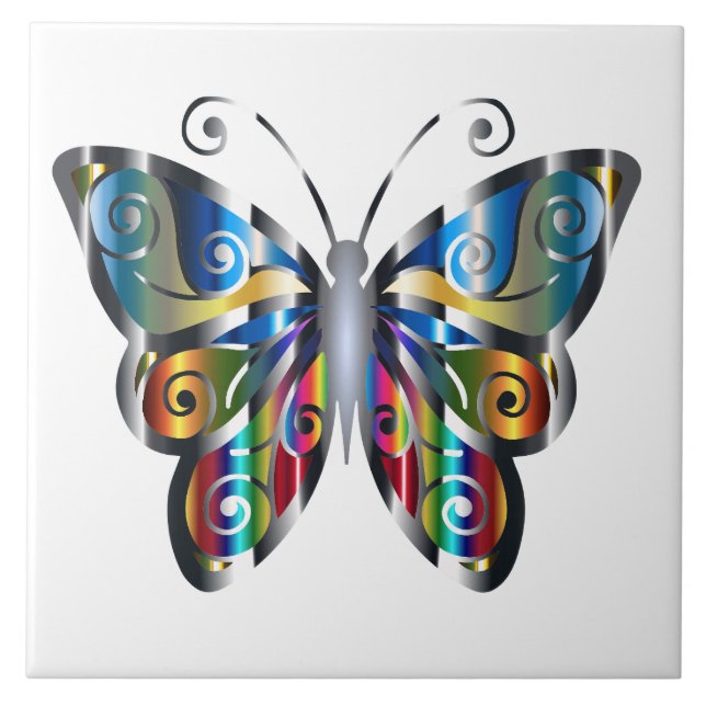 Abstrakter Schmetterling Fliese (Vorderseite)