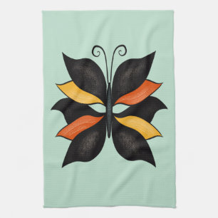 Abstrakter Schmetterling Geschirrtuch