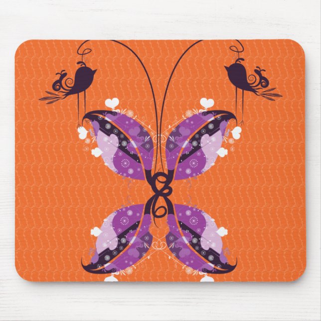 abstrakter Schmetterling Mousepad (Vorne)