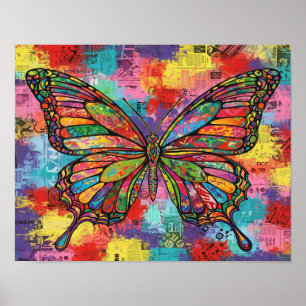 Abstrakter Schmetterling Poster