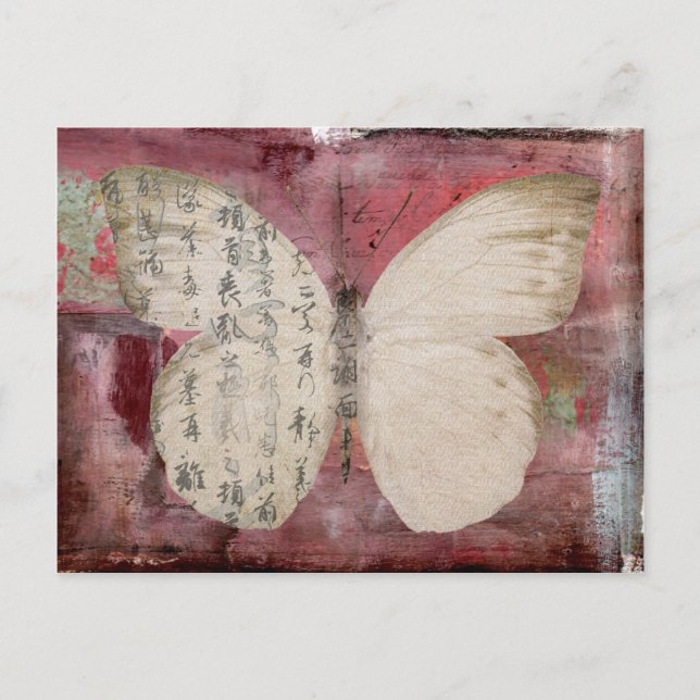 abstrakter Schmetterling Postkarte (Vorderseite)