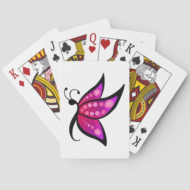 Abstrakter Schmetterling Spielkarten (Rückseite)