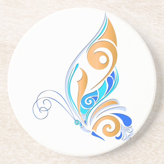 Abstrakter Schmetterling Untersetzer (Vorne)