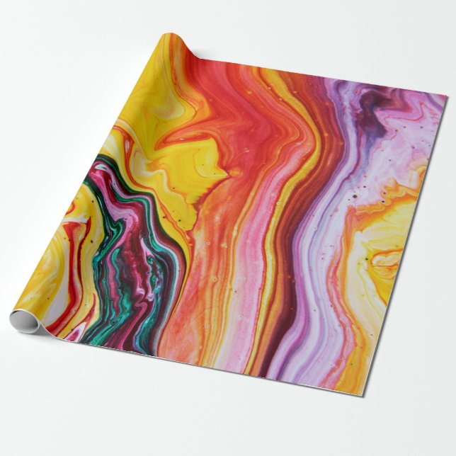 Abstrakter schöner Ozean Geschenkpapier (Ungerollt)