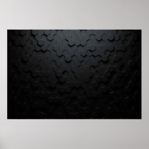 Abstrakter, schwarzer dreieckiger Hintergrund, Gru Poster