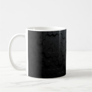 Abstrakter schwarzer dreieckiger Hintergrund, Grun Kaffeetasse