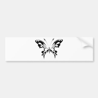 Abstrakter schwarzer Schmetterling Autoaufkleber
