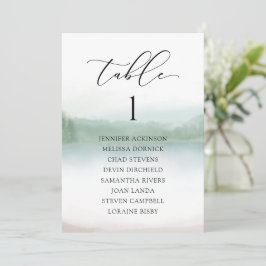 Abstrakter See & Bäume Hochzeitskarten Einladung