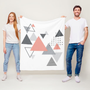 Abstrakter skandinavischer geometrischer Entwurf Fleecedecke