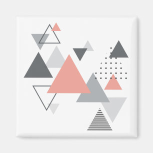 Abstrakter skandinavischer geometrischer Entwurf Magnet