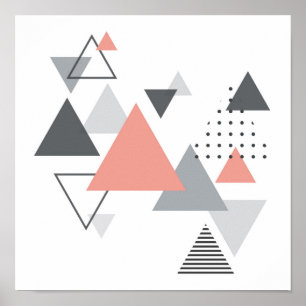 Abstrakter skandinavischer geometrischer Entwurf Poster
