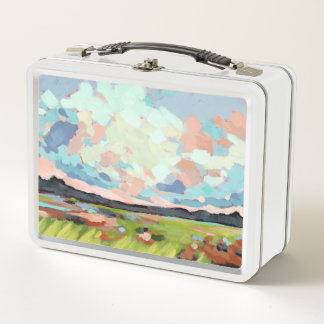 Abstrakter Skies Retro Metall Brotdose