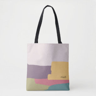 Abstrakter Sommer Mit Monogramm Tasche