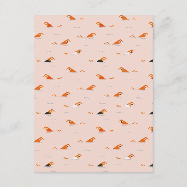 Abstrakter Sommerpool Feiertagspostkarte (Vorderseite)