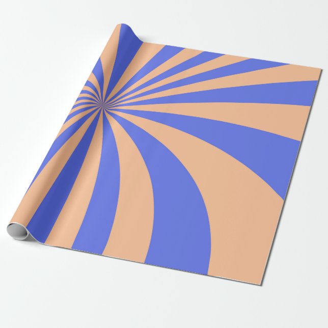 Abstrakter Sonnenbrust-Muster-Hintergrund. blau Geschenkpapier (Ungerollt)
