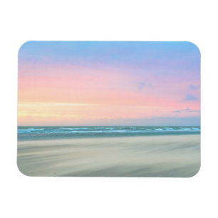 Abstrakter Sonnenuntergang am Strand von Den Haag Magnet