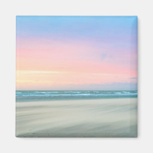 Abstrakter Sonnenuntergang am Strand von Den Haag Magnet