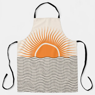 Abstrakter Sonnenuntergang: geometrische boho Deko Schürze