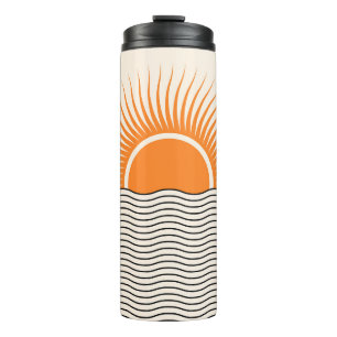 Abstrakter Sonnenuntergang: geometrische boho Deko Thermosbecher