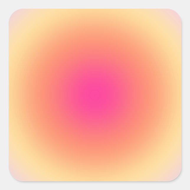 Abstrakter Sonnenuntergang Quadratischer Aufkleber (Vorderseite)