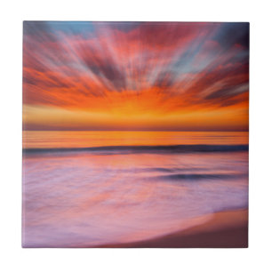 Abstrakter Sonnenuntergang von Tamarack Beach Fliese