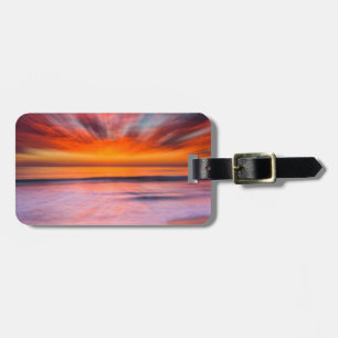 Abstrakter Sonnenuntergang von Tamarack Beach Gepäckanhänger