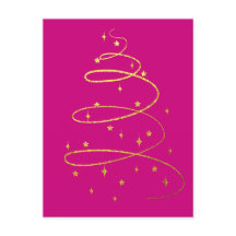 Abstrakter Sparkling Gold Weihnachtsbaum auf Magen