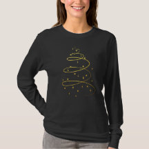 Abstrakter Sparkling Gold Weihnachtsbaum T - Shirt