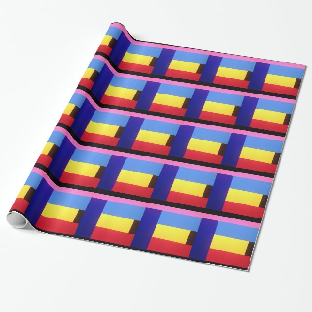 abstrakter Spaß Geschenkpapier (Ungerollt)